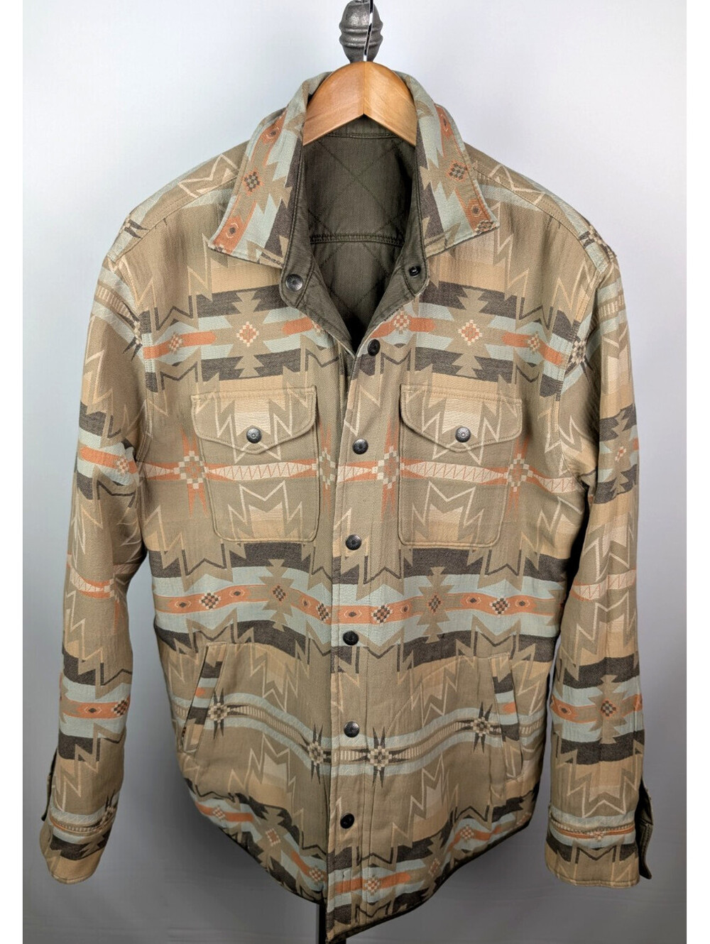 NWT $298 FAHERTY DGF Reversible Bondi Jacket Southwest Aztec Quilted Men's S